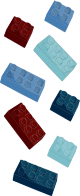 multi coloured building blocks